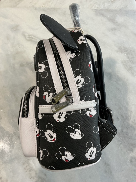 Disneyland Loungefly Mickey Mouse Ears, Half Mickey Face White and Black New Tag main image 4